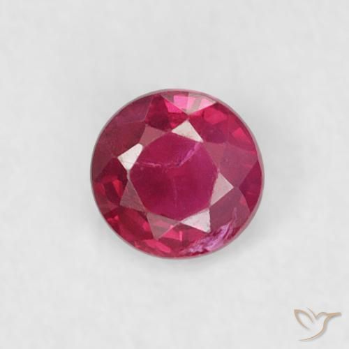 0.18ct 天然 Medium Dark-Red 红宝石, 圆形的, SI