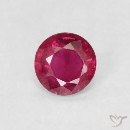 0.16ct 天然 粉红色 红宝石, 圆形的, VS