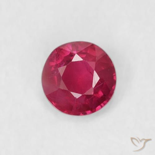 0.20ct 天然 果酱红 红宝石, 圆形的, VS