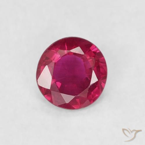 0.19ct 天然 粉红色 红宝石, 圆形的, VS