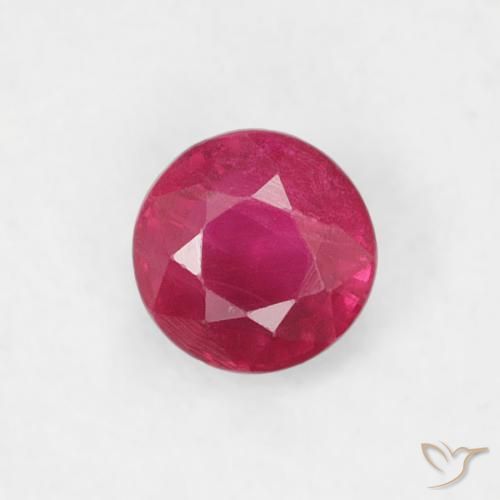 0.20ct 天然 中红 红宝石, 圆形的, VS