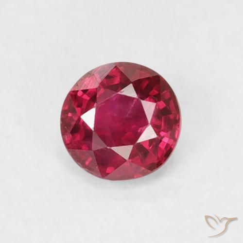 0.26ct 天然 暗红色 红宝石, 圆形的, SI-I1