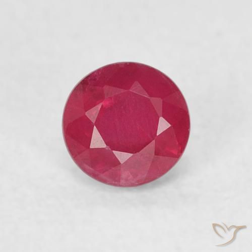 0.30ct 天然 红粉色 红宝石, 圆形的, SI-I1
