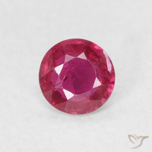0.22ct 天然 Medium Dark-Red 红宝石, 圆形的, SI-I1