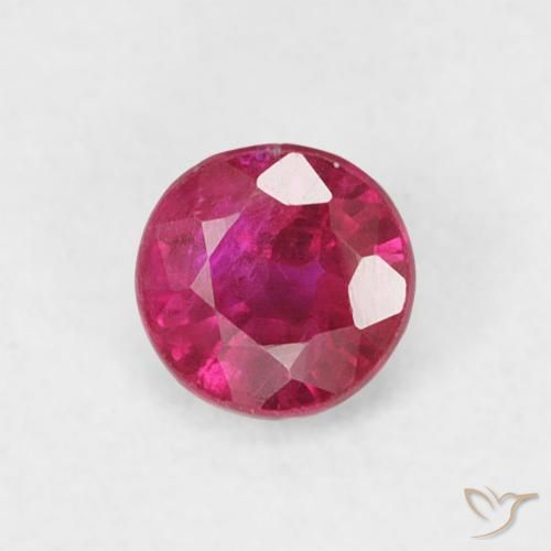 0.28ct 天然 红灯 红宝石, 圆形的, SI-I1