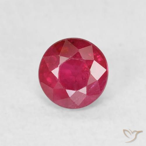 0.33ct 天然 深红色 红宝石, 圆形的, SI-I1