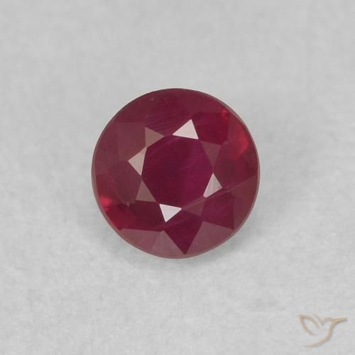 0.36ct 天然 深红色 红宝石, 圆形的, SI