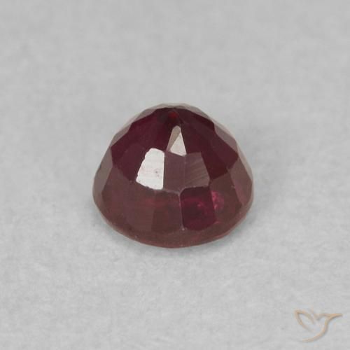 0.37克拉天然红宝石，圆形的，SI