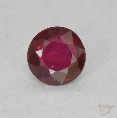 0.22ct 天然 中红 红宝石, 圆形的, SI