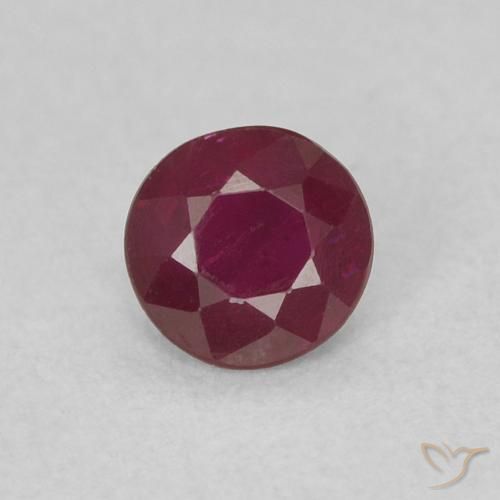 0.24ct 天然 中红 红宝石, 圆形的, SI