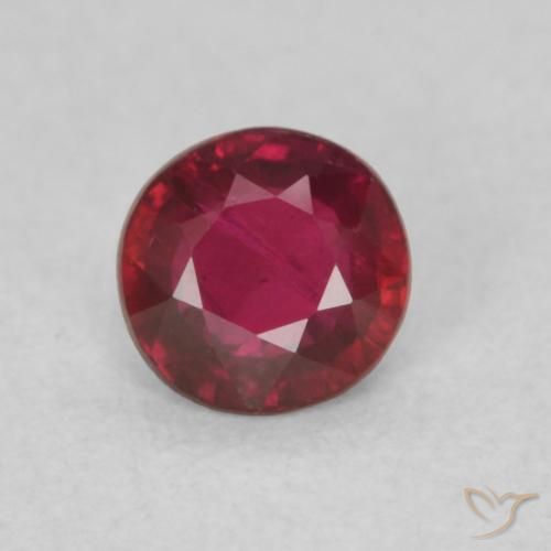 0.28ct 天然 中红 红宝石, 圆形的, SI