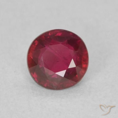 0.28克拉天然红宝石，圆形的，SI