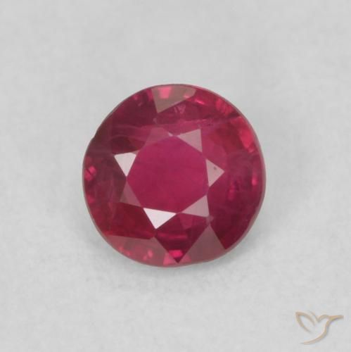 0.29ct 天然 血红 红宝石, 圆形的, SI