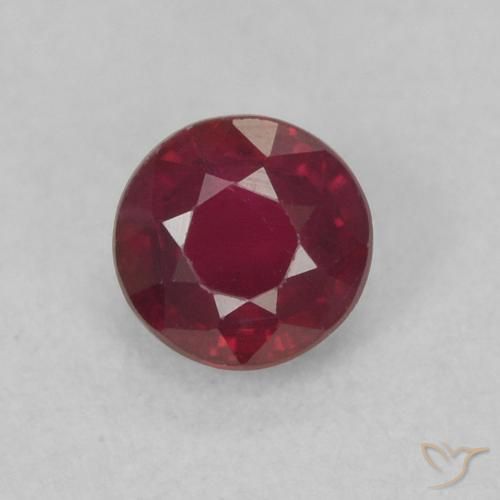 0.37ct 天然 中红 红宝石, 圆形的, SI