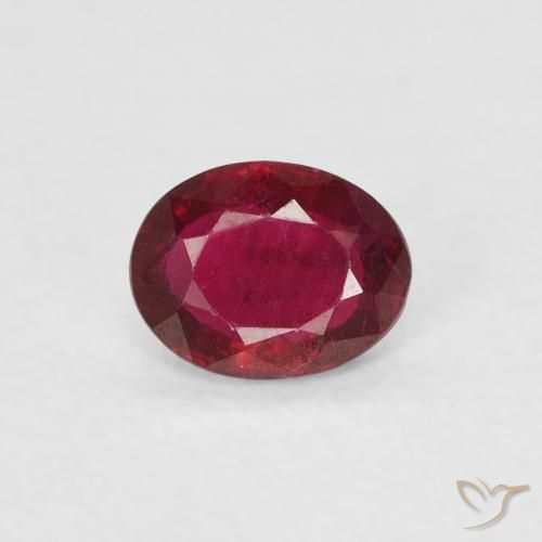 0.38ct 天然 暗红色 红宝石, 椭圆形, VVS-VS
