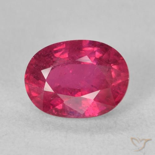 1.90ct 天然 红灯 红宝石, 椭圆形, VS