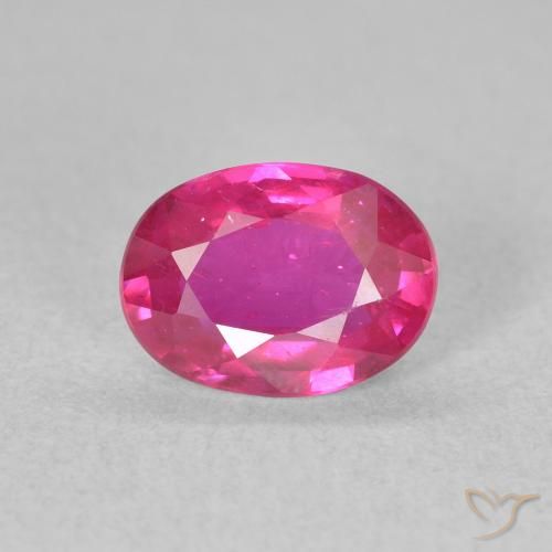 1.43ct 天然 Medium Dark-Pink 红宝石, 椭圆形, VS