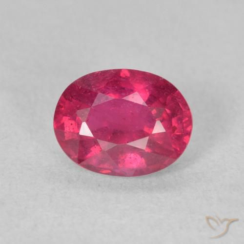1.66ct 天然 红灯 红宝石, 椭圆形, VS
