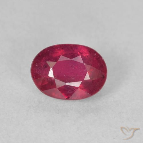 1.53ct 天然 深红粉色 红宝石, 椭圆形, VS