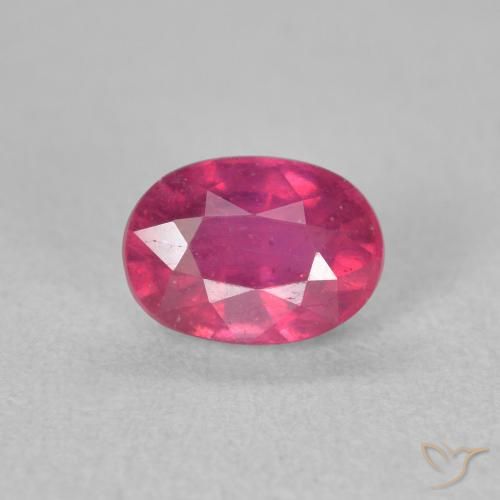 1.39ct 天然 红灯 红宝石, 椭圆形, VS