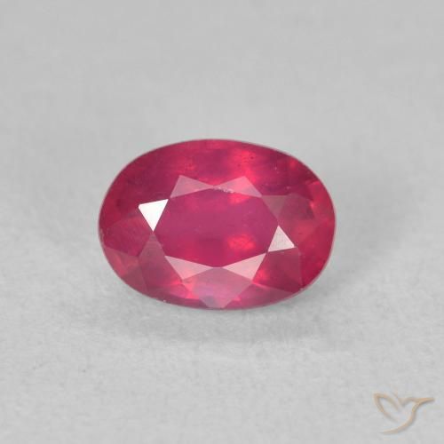 1.34ct 天然 红粉色 红宝石, 椭圆形, VS