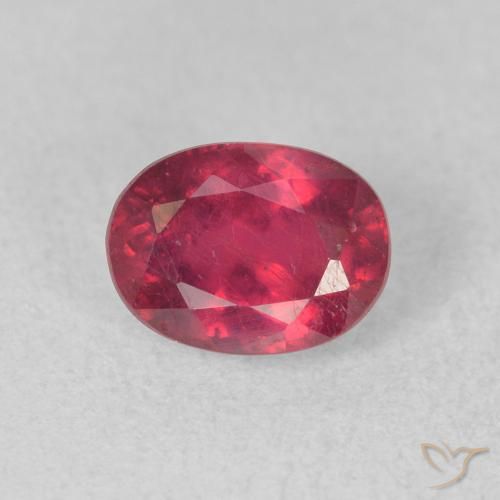 1.20ct 天然 深红粉色 红宝石, 椭圆形, VS