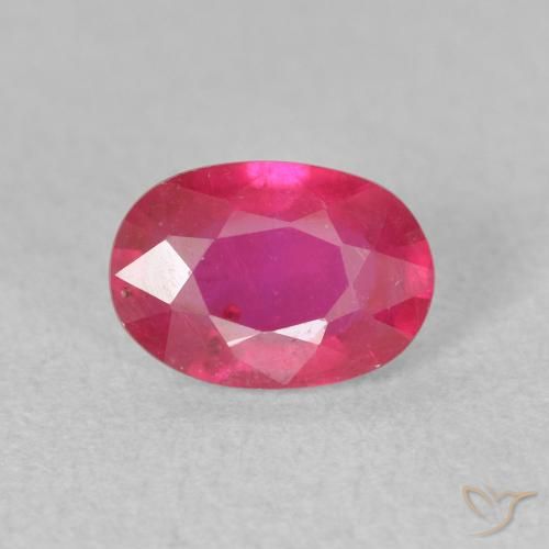 1.01ct 天然 红灯 红宝石, 椭圆形, VS
