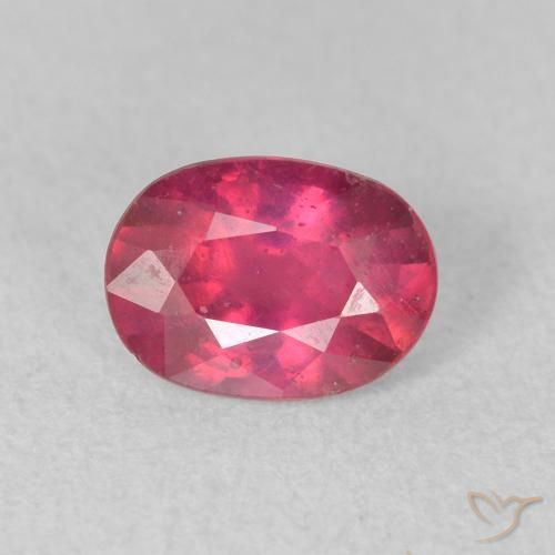 1.08ct 天然 粉红色 红宝石, 椭圆形, VS
