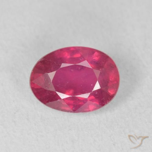 1.12ct 天然 红粉色 红宝石, 椭圆形, VS