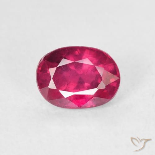 1.29ct 天然 红灯 红宝石, 椭圆形, VS