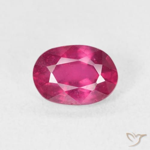 1.29ct 天然 红灯 红宝石, 椭圆形, VS