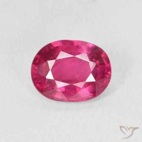 1.59ct 天然 红灯 红宝石, 椭圆形, VS