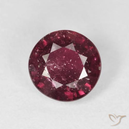 1.95ct 天然 深红色 红宝石, 圆形的, SI-I1