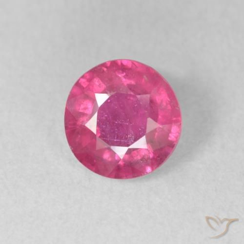 1.32ct 天然 艳粉色 红宝石, 圆形的, VS-SI