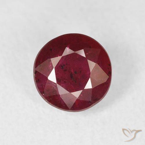 1.14ct 天然 亮红 红宝石, 圆形的, VS-SI