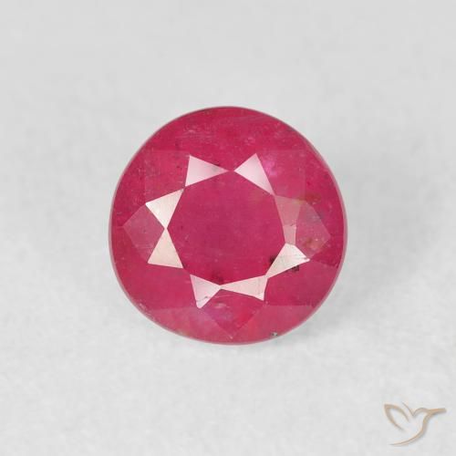 1.40ct 天然 红粉色 红宝石, 圆形的, VS-SI