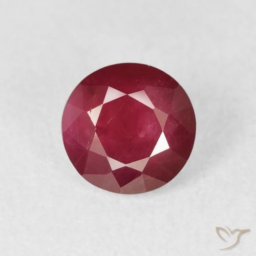 1.63ct 天然 血红 红宝石, 圆形的, VS-SI