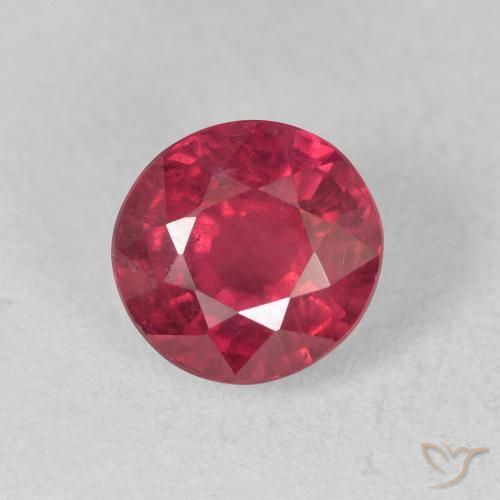 1.84ct 天然 深红色 红宝石, 圆形的, VS-SI