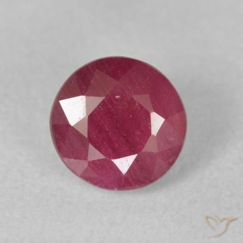 1.88ct 天然 深红粉色 红宝石, 圆形的, VS-SI