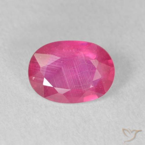 1.36ct 天然 红粉色 红宝石, 椭圆形, VS-SI