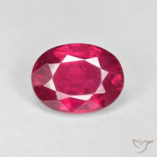 1.89ct 天然 深红粉色 红宝石, 椭圆形, VS