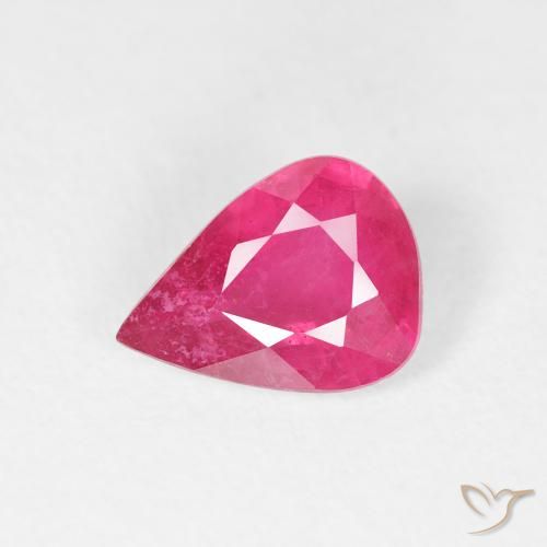 1.26ct 天然 艳粉色 红宝石, 梨形, VS