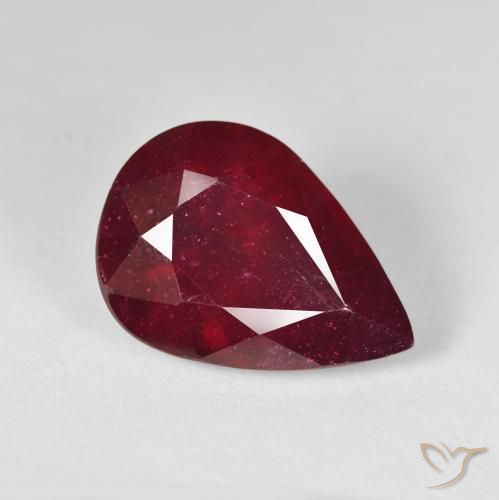 15.39ct 天然 暗红色 红宝石, 梨形, VS