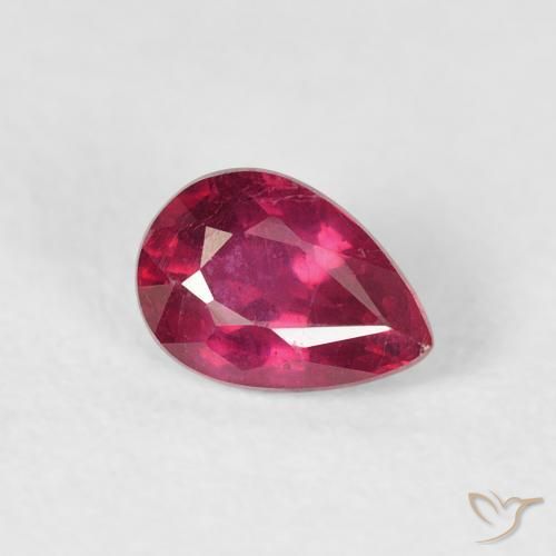 0.66ct 天然 粉红色 红宝石, 梨形, VS-SI