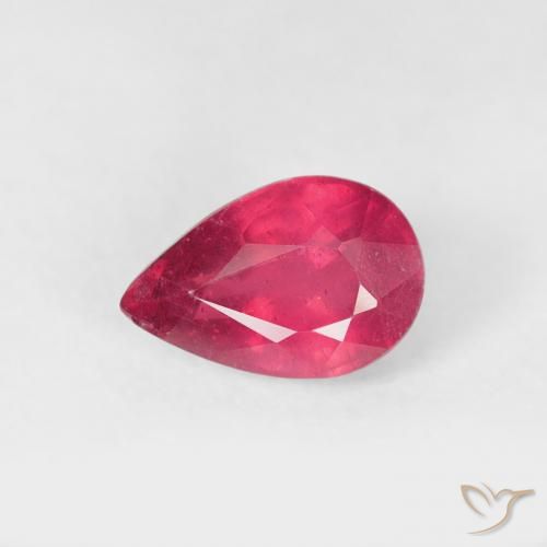 0.71ct 天然 果酱红 红宝石, 梨形, VS-SI