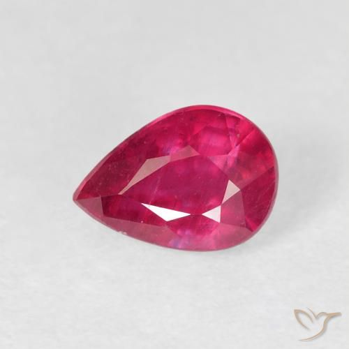 1.22ct 天然 红灯 红宝石, 梨形, VS-SI