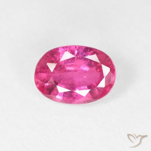 1.13ct 天然 艳粉色 红宝石, 椭圆形, VS