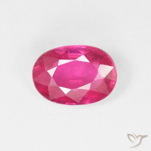 1.09ct 天然 Medium Dark-Pink 红宝石, 椭圆形, VS