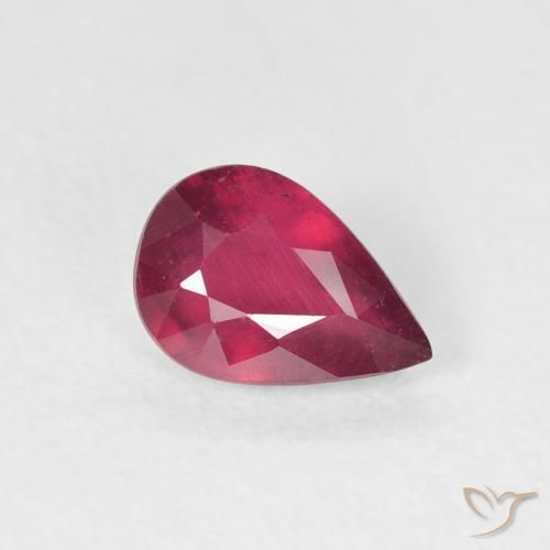 0.97ct 天然 深红粉色 红宝石, 梨形, VS-SI