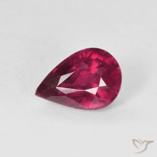 1.02ct 天然 深红粉色 红宝石, 梨形, VS-SI
